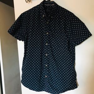 Men’s Short Sleeve Button Down - Anchor Print